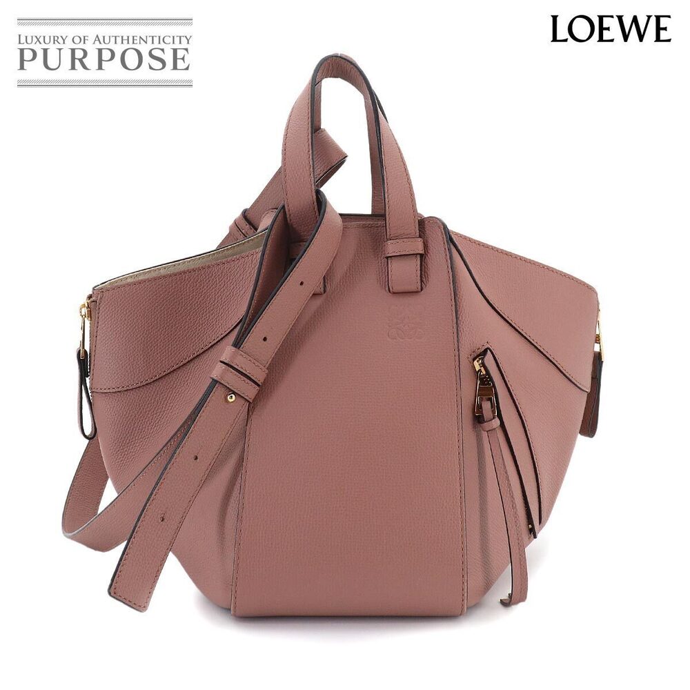 Loewe Hammock Hand Leather Shoulder Bag Pink